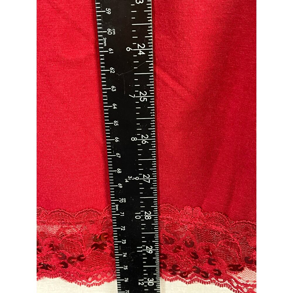 Rue 21 lace and sequined trimmed tank, red, size XL, EUC - Picture 6 of 7